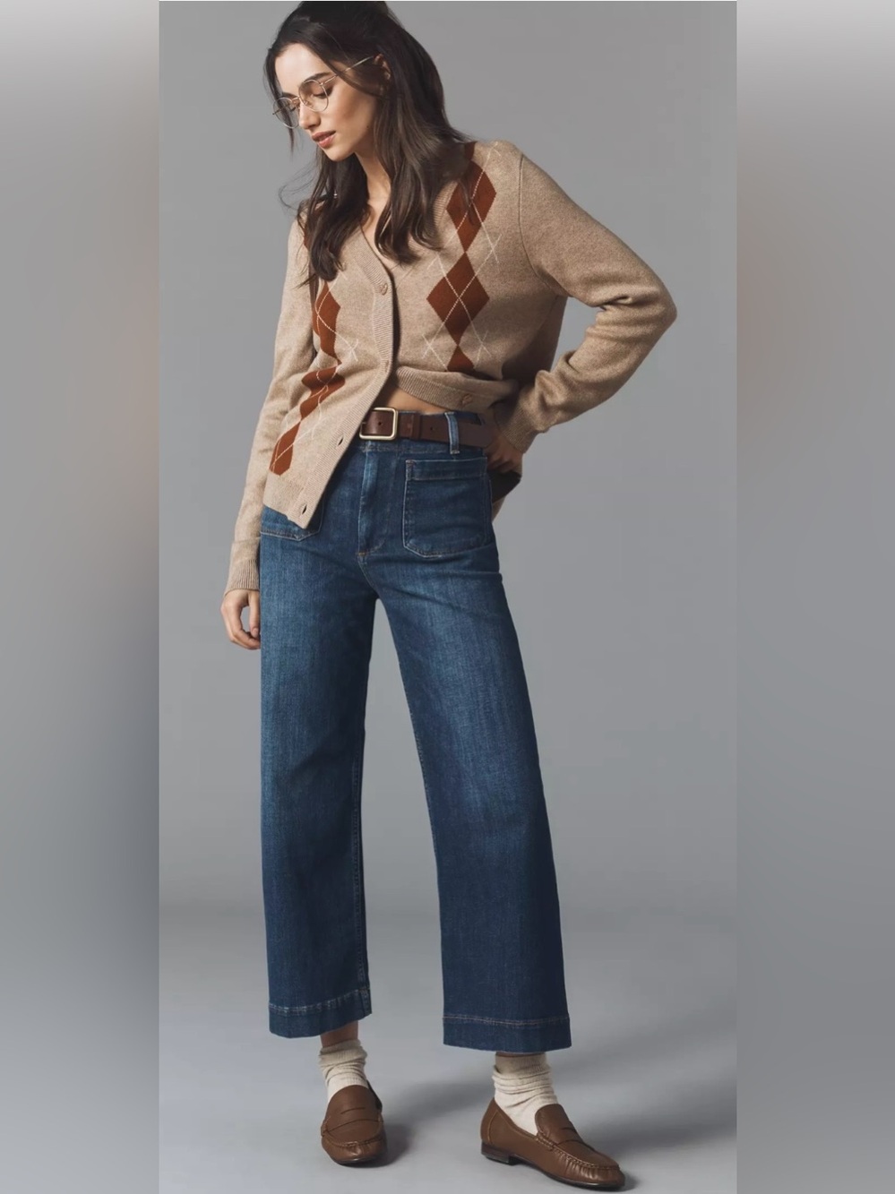 Maeve the Colette High-Rise Wide-Leg Cropped Jeans size 31P